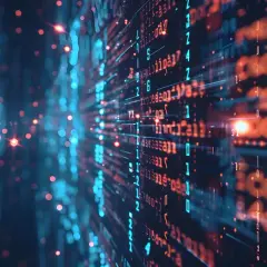 Cyfrowy strumień danych, migoczące światła i liczby. To przyszłość sieci, czyli **ipv6 co to** za technologia.