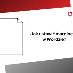 Ikona dokumentu i tekst "Jak ustawić marginesy w Wordzie?".