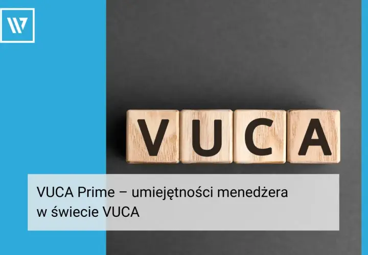 Drewniane klocki z napisem VUCA. W świecie VUCA umiejętności menedżera są kluczowe.