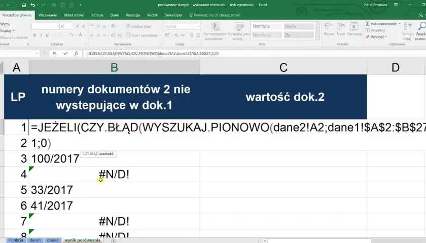 Jak porównać dwie tabele w Excelu i uniknąć błędów w analizie