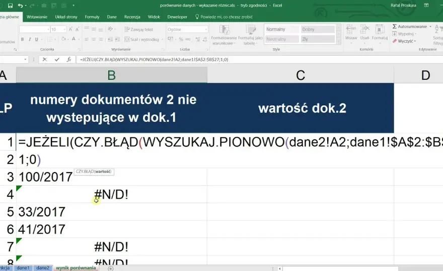 Jak porównać dwie tabele w Excelu i uniknąć błędów w analizie
